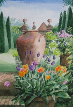 Garden painting by Neil Adams